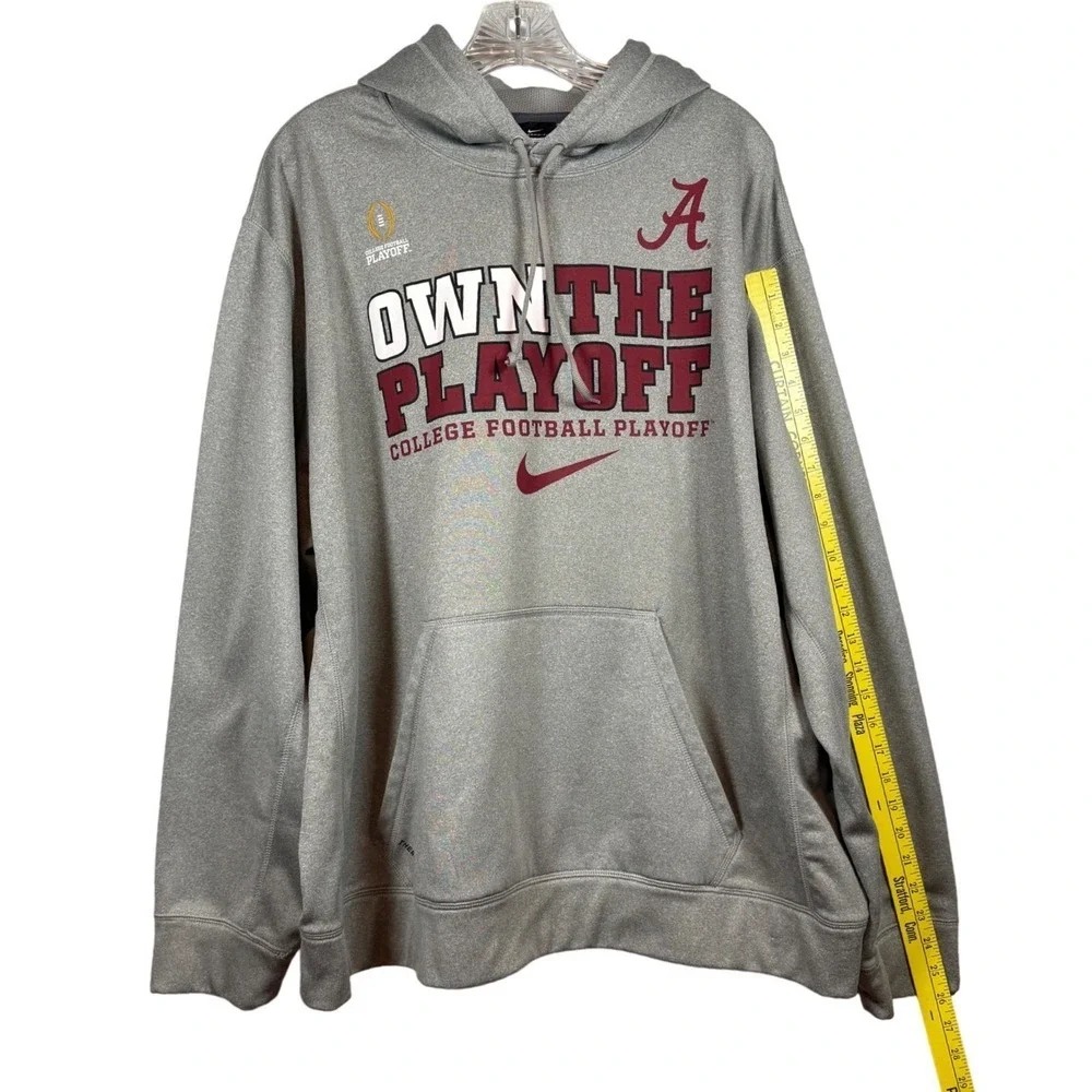 NIKE Men's Therma Fit Hoodie, Alabama Football Roll Tide, Playoffs Size XXL